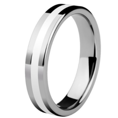 Titanium Centre Line Unisex Wedding Band