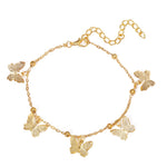 Lightweight Beach Butterfly Charm Anklet