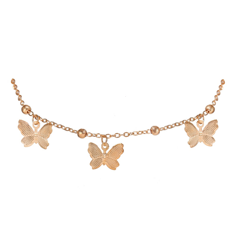 Lightweight Beach Butterfly Charm Anklet