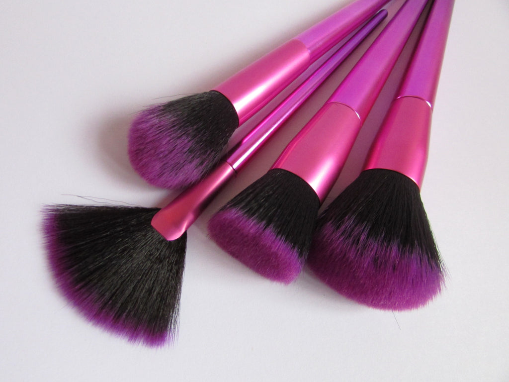 4 Piece Purple Makeup Brush Set. Available online in South Africa. Beauti Blessings 