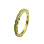 Gold AAA Zirconia Ring Band Detail Sterling Silver. www.beautiblessings.co.za South Africa