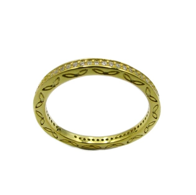 Gold AAA Zirconia Ring Band Detail Sterling Silver. www.beautiblessings.co.za South Africa