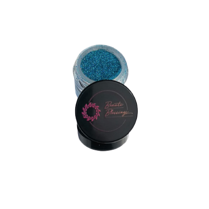 Blue Eye Glitter Shimmer Dust Makeup. www.beautiblessings.co.za, South Africa