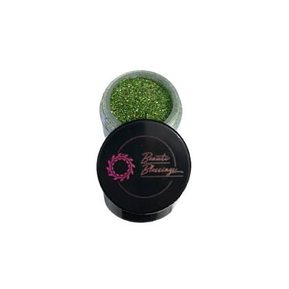 Green Eye Glitter Shimmer Dust Makeup. www.beautiblessings.co.za, South Africa