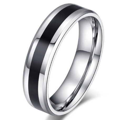 Titanium Centre Line Unisex Wedding Band